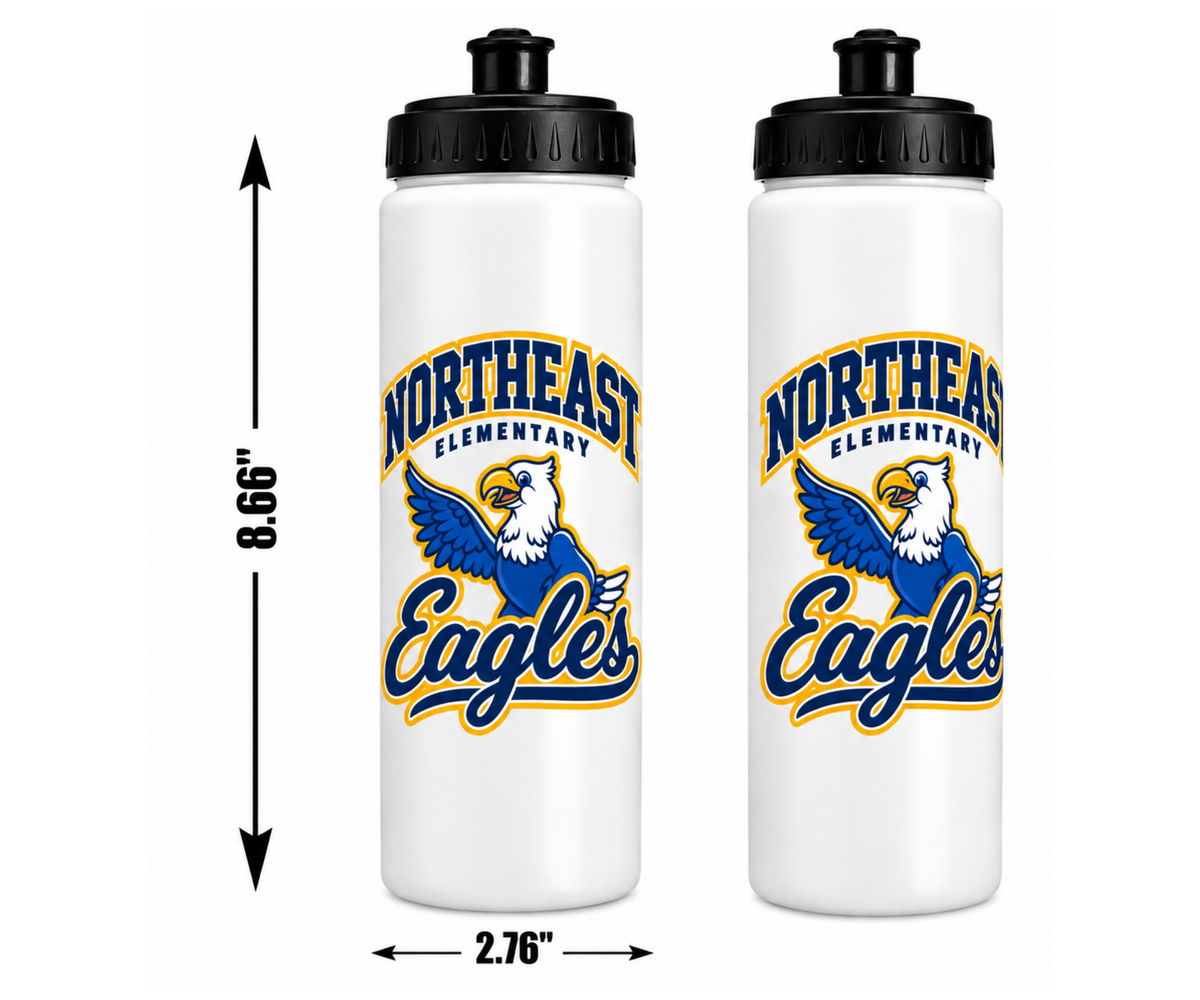 Northeast Elementary | NEES-3 | Flying Eagle 20 oz Plastic Water Bottle with Pull Top Lid