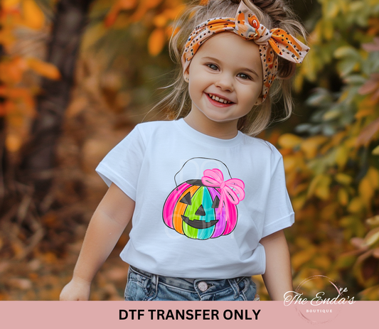 Pumpkin Bucket DTF Transfer