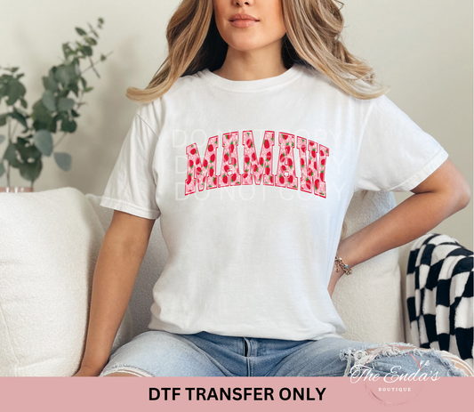 Mamaw Strawberry Floral DTF Transfer