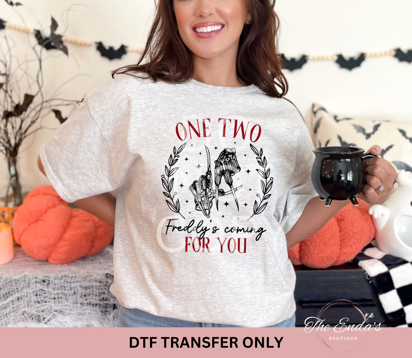 One Two Freddy's Coming For You DTF Transfer