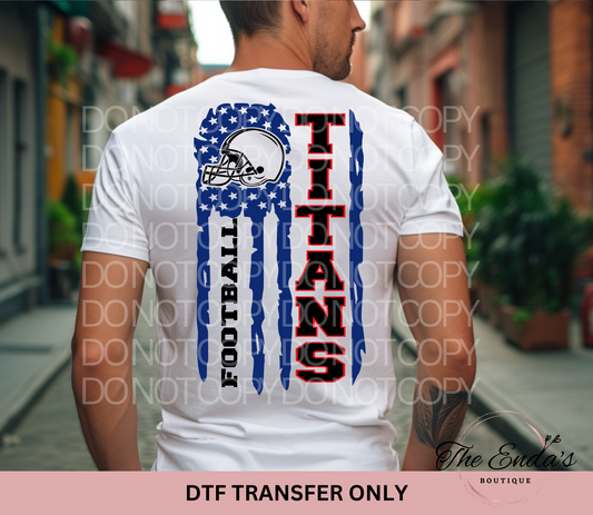 Titans Flag DTF Transfer **AVAILABLE IN FULL COLOR AND BLACK**