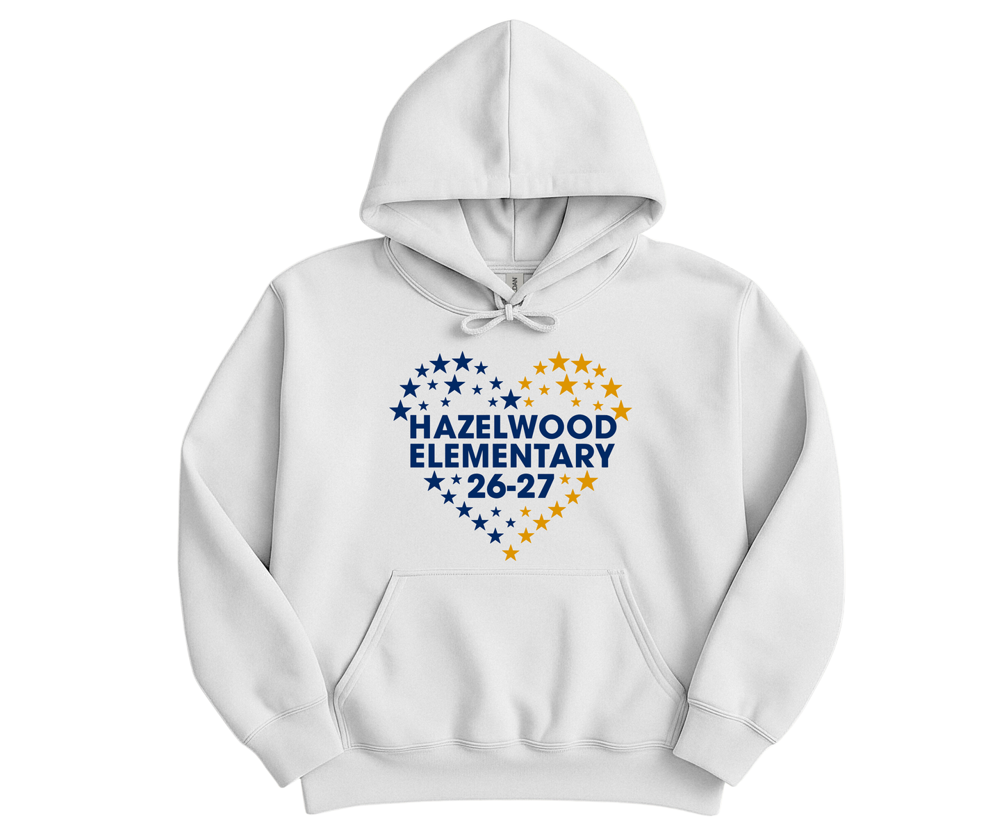 Hazelwood Elementary | HES-1 | Stars Heart 26-27 Hoodie