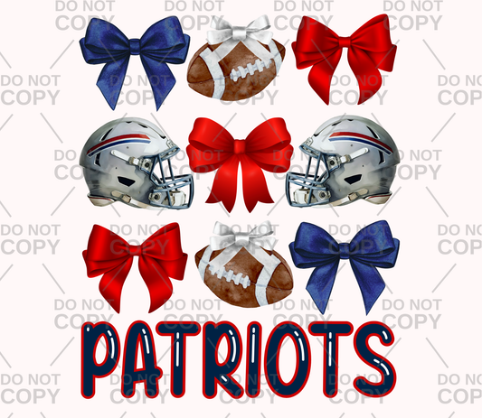 Patriots Helmet Football Coquette DTF Transfer