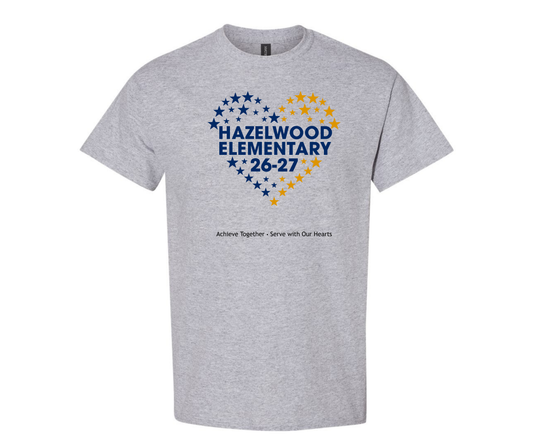 Hazelwood Elementary | HES-1 | Stars Heart 26-27 T-Shirt