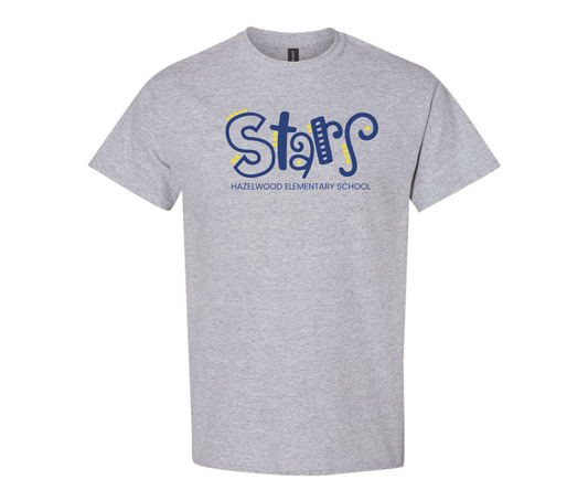 Hazelwood Elementary | HES-2 | Stars Doodle T-Shirt