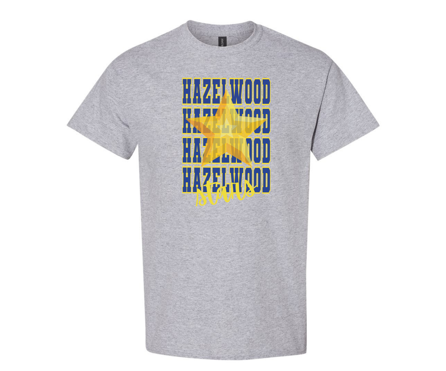 Hazelwood Elementary | HES-4 | Varsity Stacked Stars T-Shirt