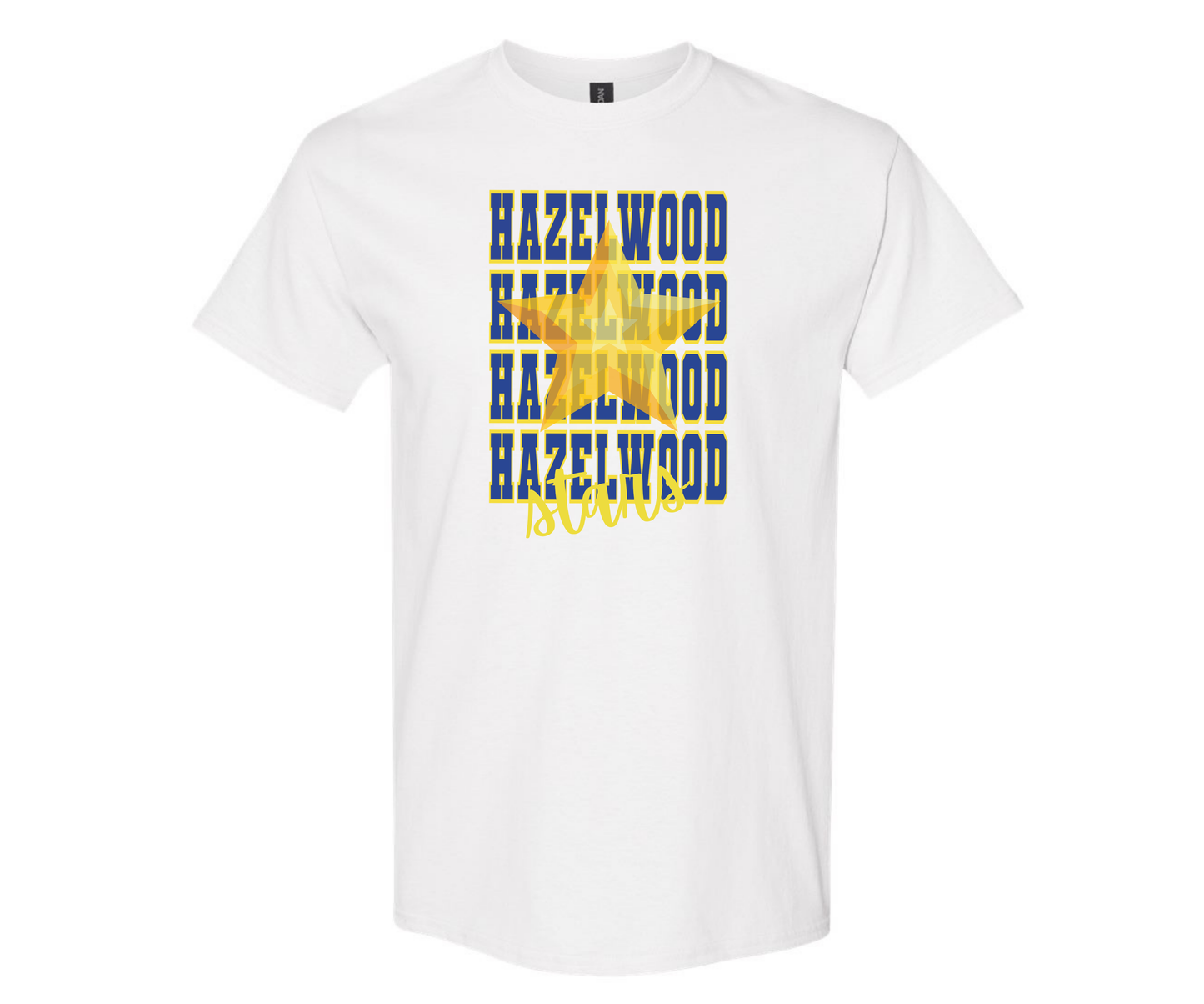 Hazelwood Elementary | HES-4 | Varsity Stacked Stars T-Shirt