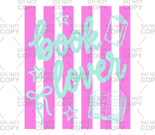Stripes Book Lover Coquette DTF Transfer