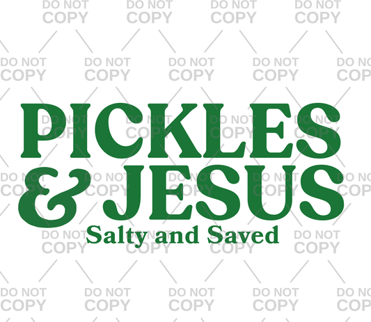 Pickles & Jesus Salty and Saved DTF Transfer
