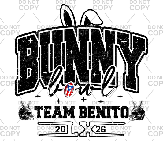 Distressed Bunny Bowl 2026 DTF Transfer