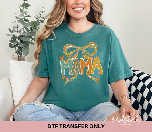 Personalized Alpha Solid Autumn Leaves DTF Transfer