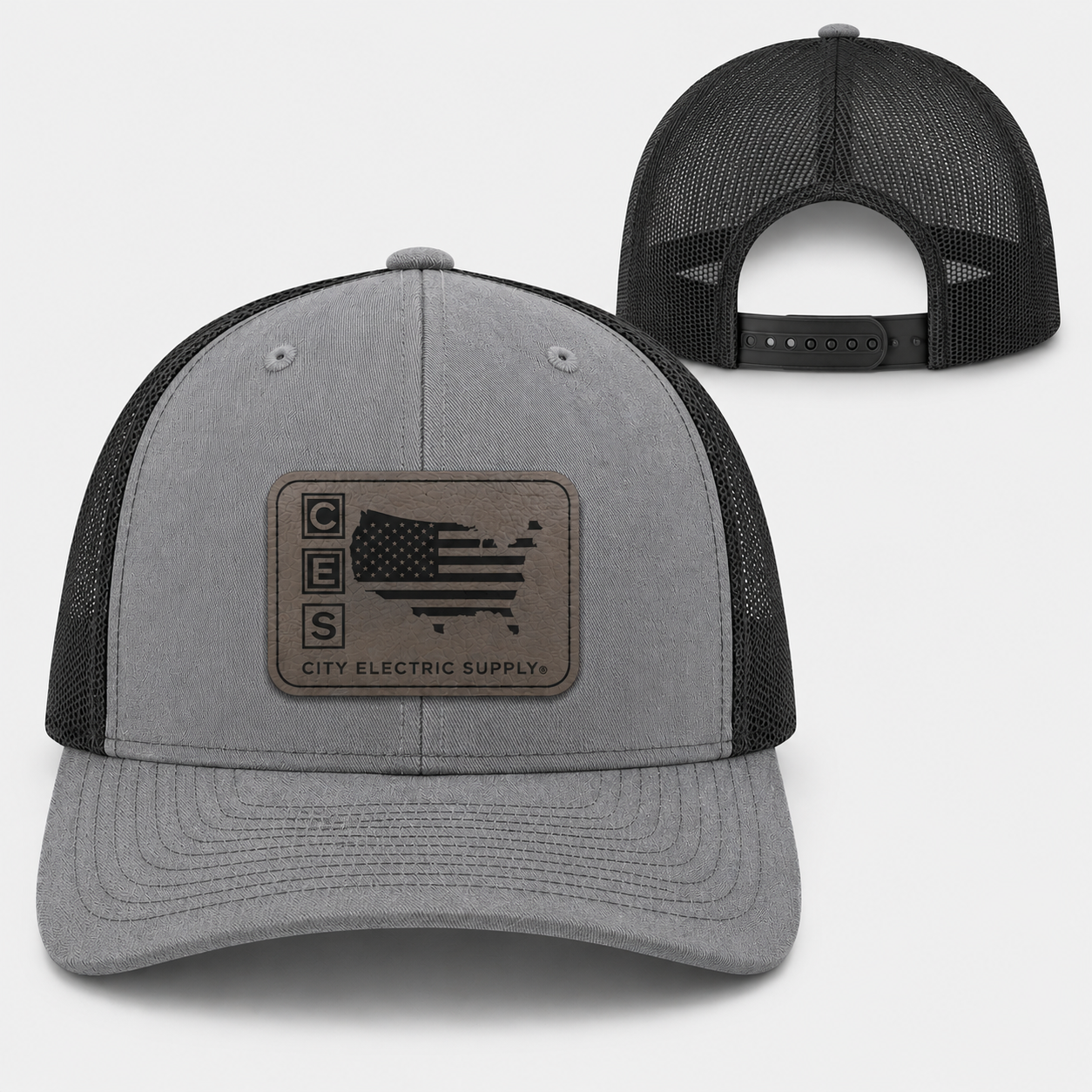 City Electric Supply Snapback Trucker Adjustable Cap (Heather Gray)