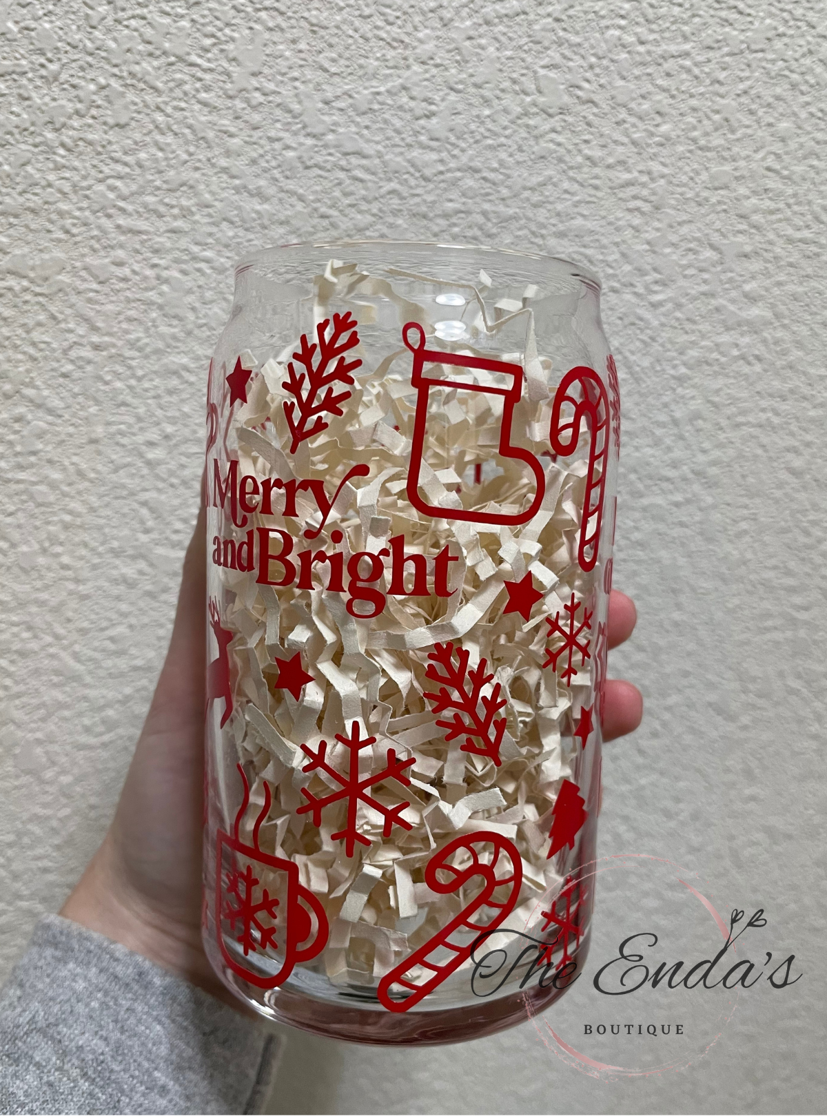 Holiday Vibes Glass Cup