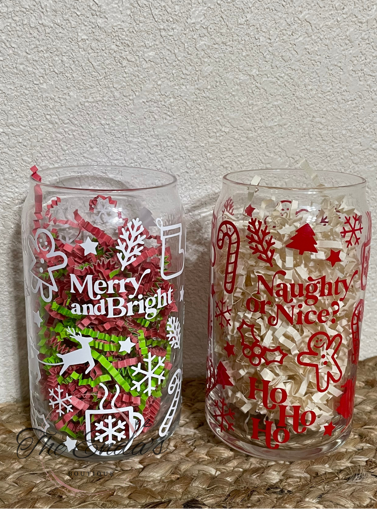 Holiday Vibes Glass Cup